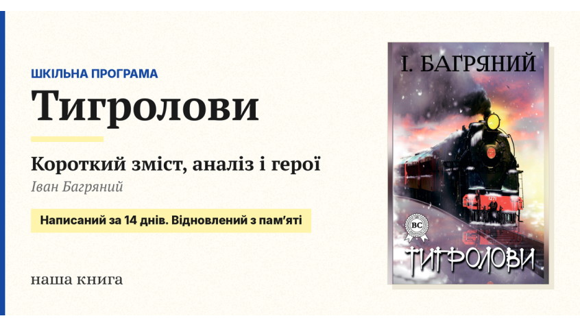 «Тигролови» Івана Багряного: короткий зміст, аналіз і герої